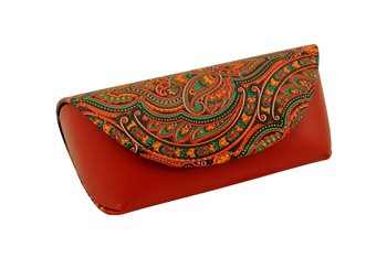 magnetic case L for sunglass Paisley red