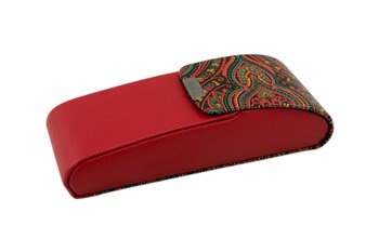 button case L high Paisley red