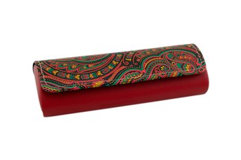 button case M Paisley red