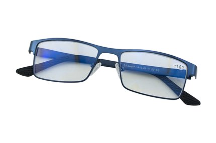 Reader stainless steel navy HMC 
with polycarbonate lenses
