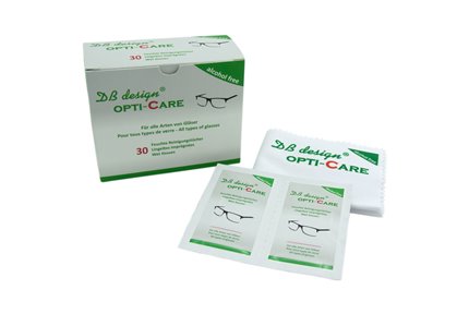 DB design® opti-Care green
50 Boxes per 30 wet wipes
with microfiber to polish

