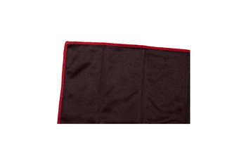 Microfiber 330g/y 20x20cm cloth black & sewn red