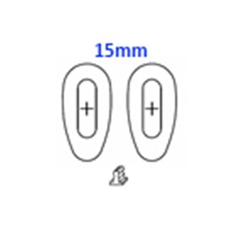 GlassPads oval 15mm click pack of 20 pcs.