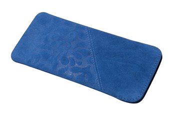 Leather softcase M ORNAMENTO blue