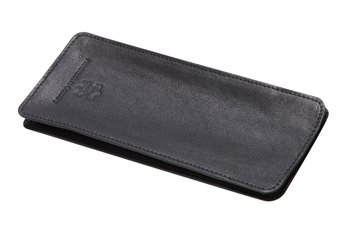 Leather softcase black with black thread
