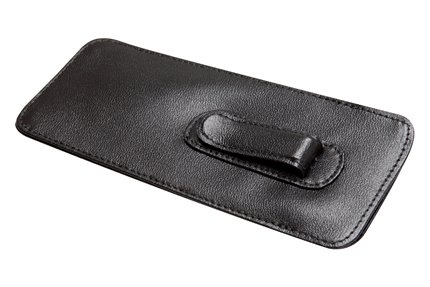 Leather Beef softcase M black
with clip

